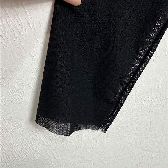 Tommy Bahama Black Mesh Sheer Open Front Long Sleeve Cardigan Size XS - Picture 4 of 9